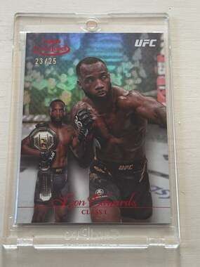 2024 Topps UFC Gold Label Leon Edwards Class 1 Red Parallel Serial Numbered /25